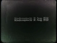 614 AV614 Kinderoptocht 31 augustus 1932 en boottocht Specht Ommen en Grou; T. Bos; 1932
